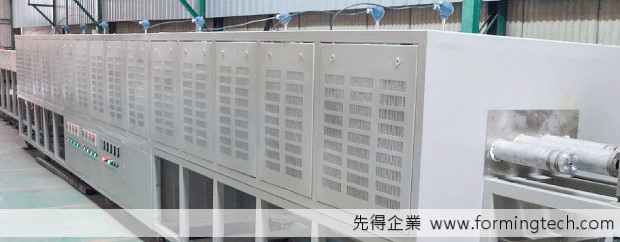 Electrical resistance heating furnace for special alloy wires,四管電阻式連續加熱爐